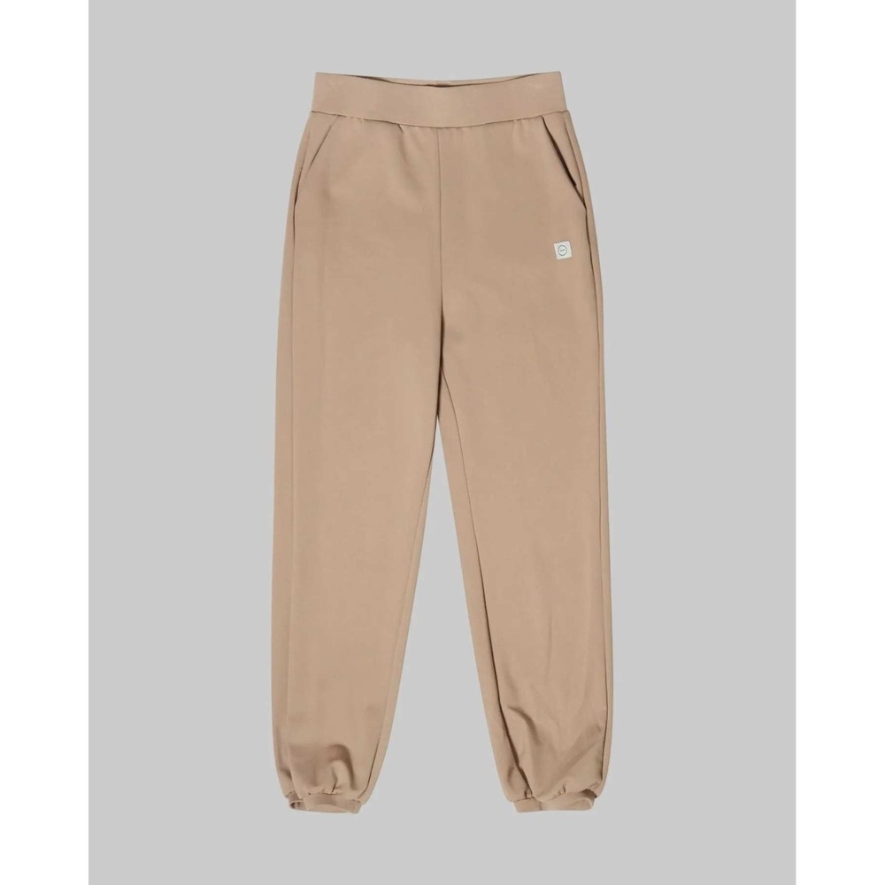 The KNO Jet Set Jogger Tan Camel High Rise Performance Stretch Pants Small